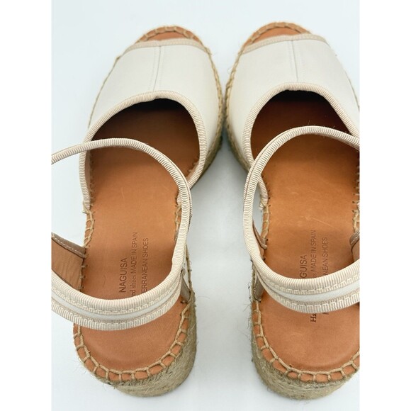 NAGUISA Womens 38 Sz 7‎ Spain White Espadrilles - Var Ecru-beige Anthropologie - Picture 3 of 6